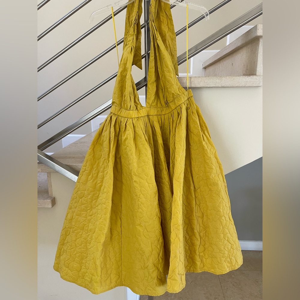 Vintage Jean Paul Gaultier Mustard Yellow Halter Dress